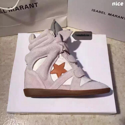 Isabel Marant gray and white suede with star